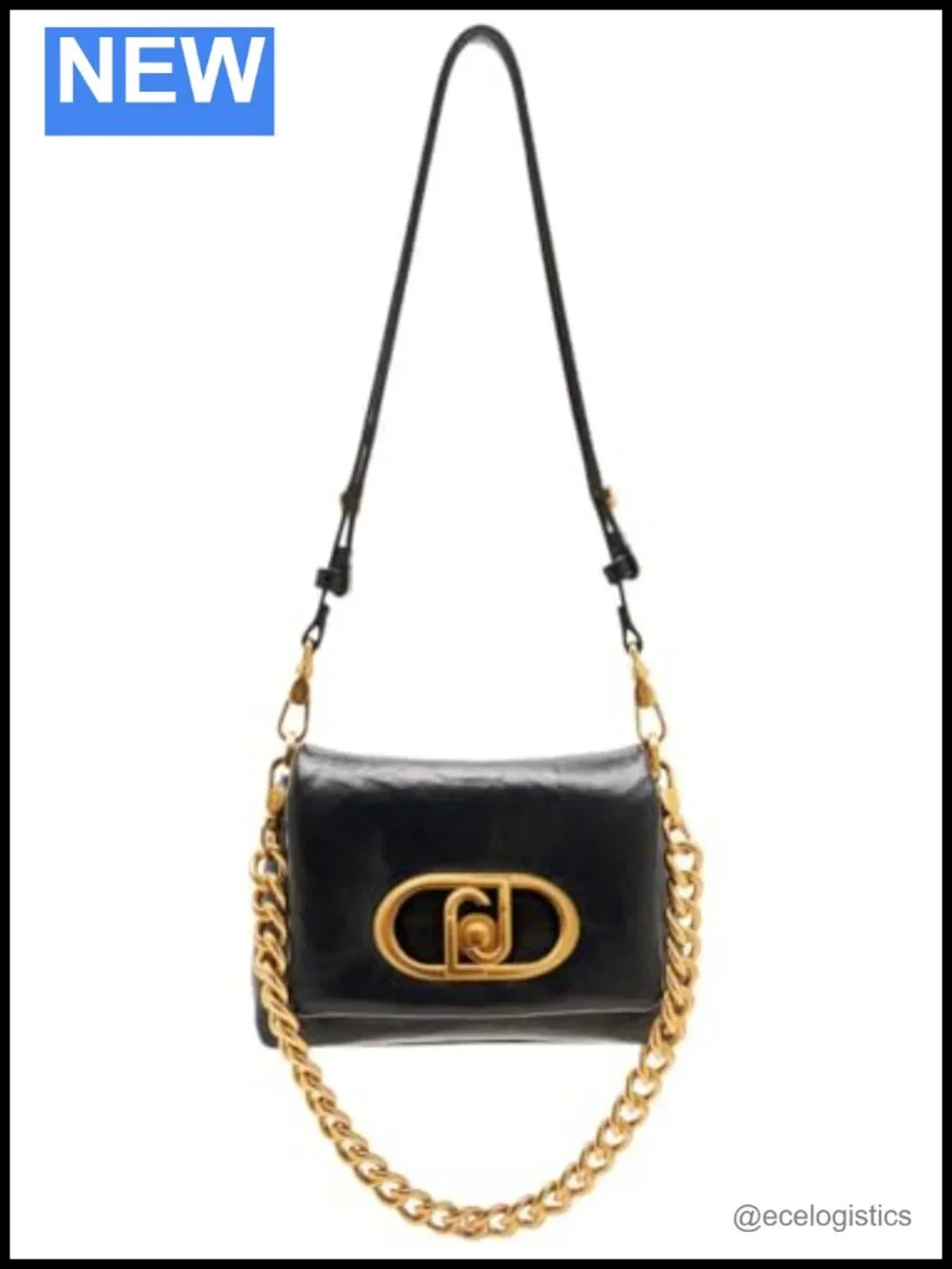 Liu Jo Women's Crossbody Satchel Handbag Black Polyurethane